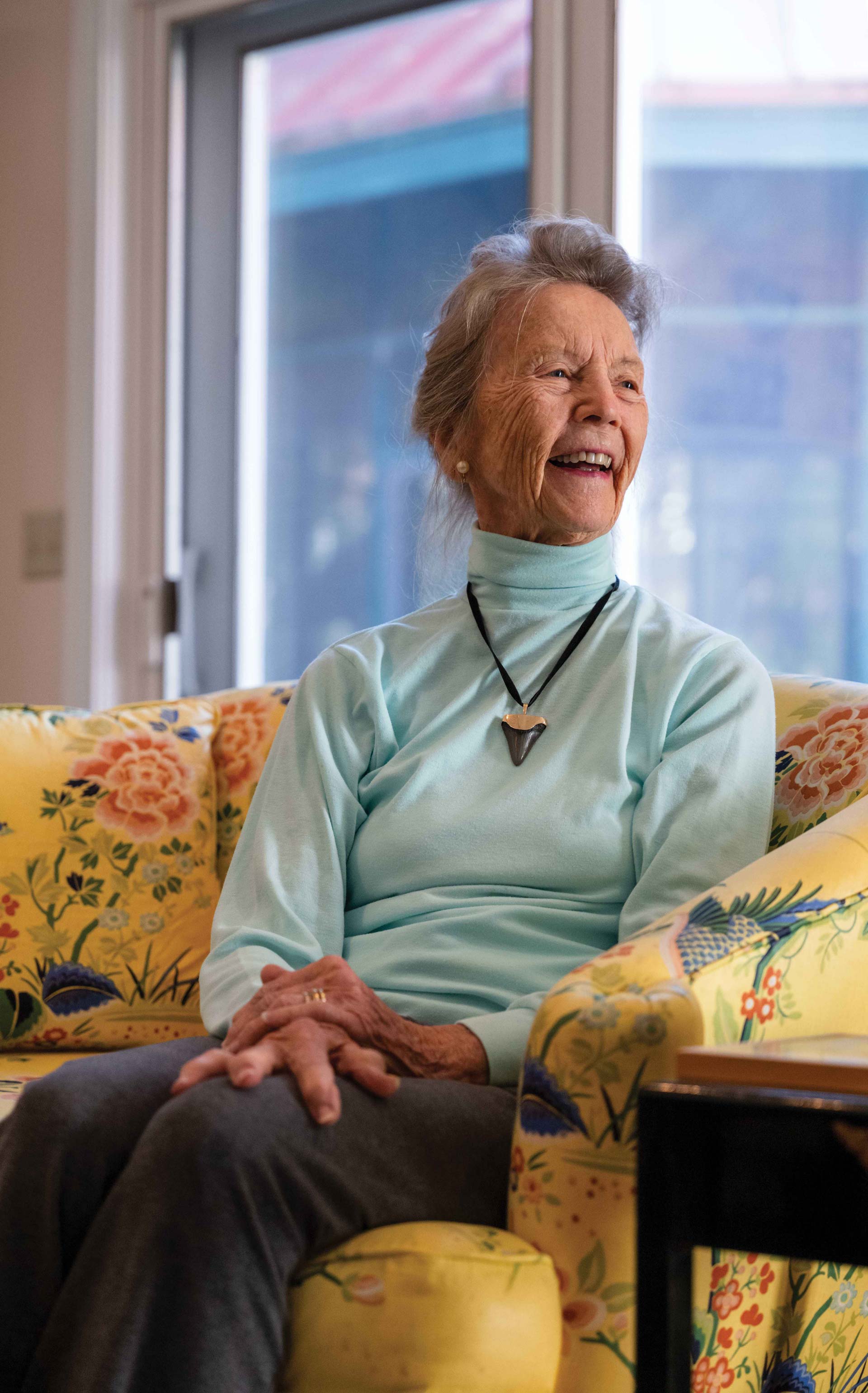 Family matriarch, Nancy Copp, in her sitting room.