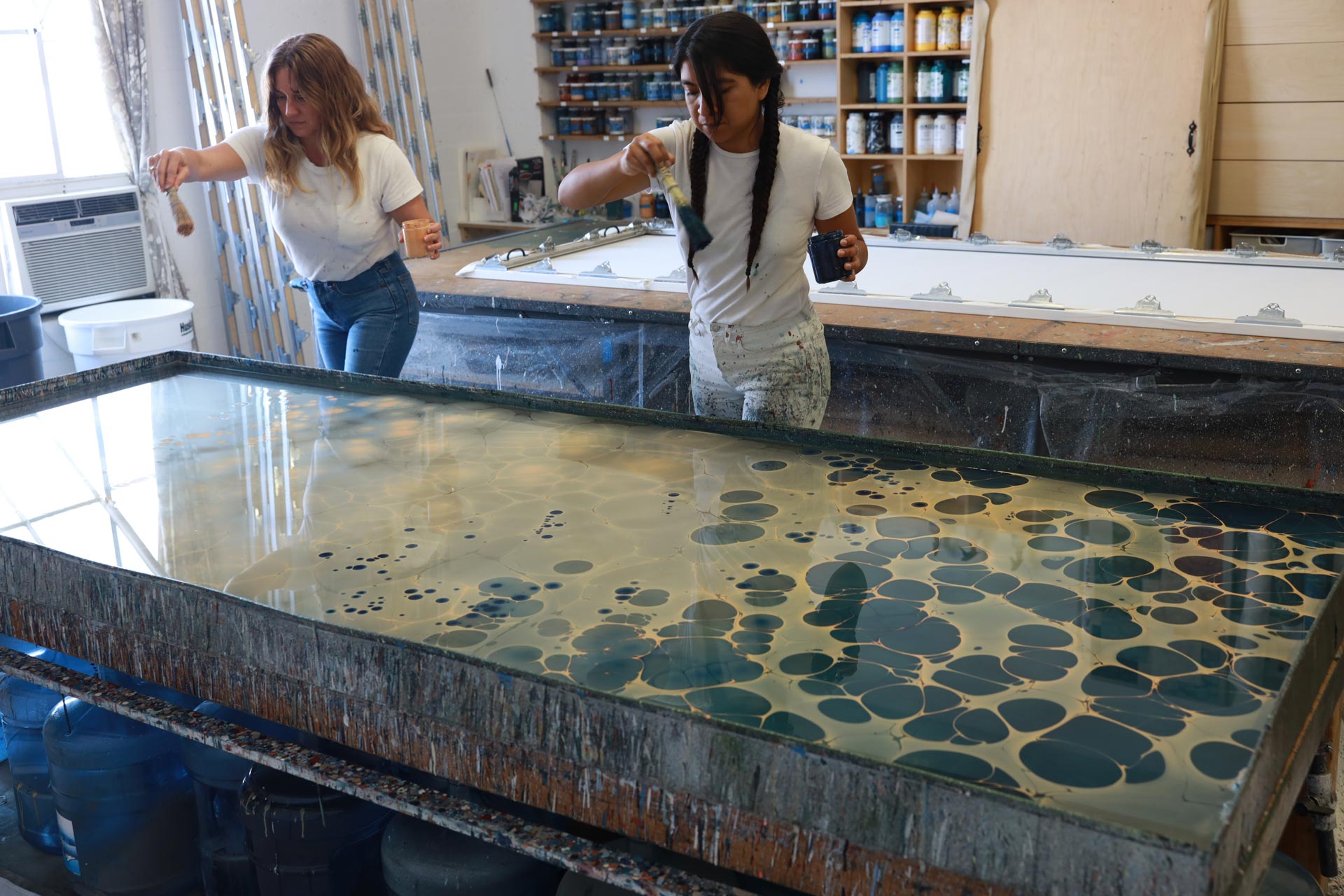 Paige & Tina marbling